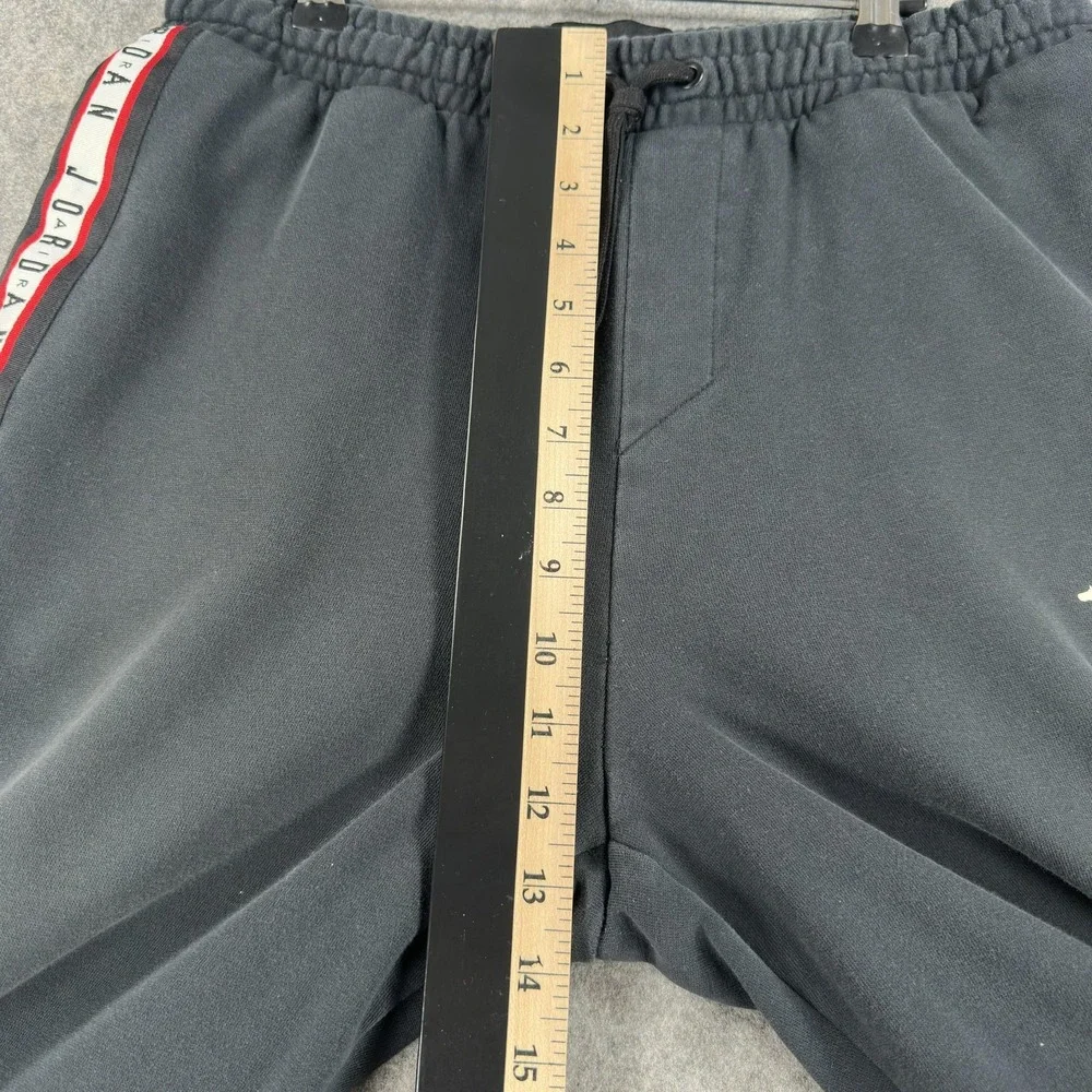 Jordan Air HBR Taped Basketball Pants Fleece Jogger Mens Medium Black AR2250